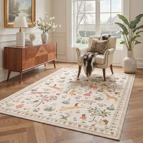 BESBLEE 2X6 Washable Kitchen Runner Rug, Animal Non Slip - Image 6