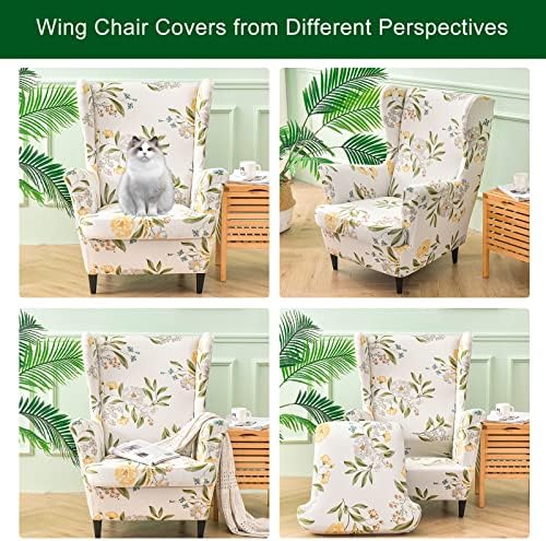 CRFATOP Wingback Chair Covers Wing Armchair Slipcovers - Image 2