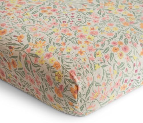 mushie Extra Soft Muslin Fitted MINI Crib Sheet | 24"x 38" - Image 2