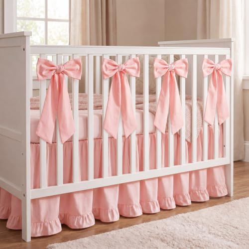 Smoothnovelty Pink Crib Bed Skirts by SmoothNovelty