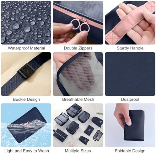 Packing Cubes for Travel 10 Set Luggage Organizer Bags - Image 6