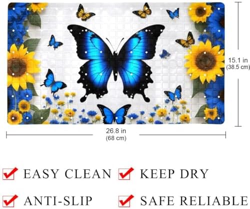 Shower Mat Bathtub Mat, 26.8x15.1 inch, Non-Slip Bath Mat - Image 4