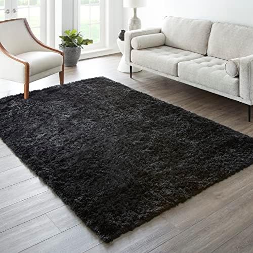 Ophanie 6x9 Black Rugs for Living Room, Large Fluffy Shag Fuzzy Plush Soft Area - Image 5