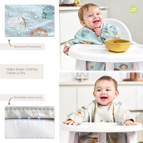 Waterproof Smock Baby Bibs for Eating - Image 4