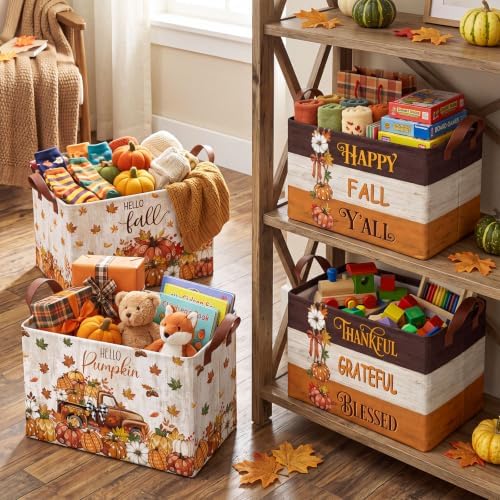 4 Pcs Fall Storage Basket for Gifts Empty - Image 6
