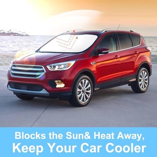 TINGLU Sun Shade for Ford Escape 2013-2019 Accessories Windshield Sun Shade - Image 5