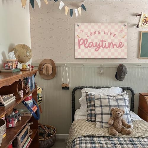 Playroom Wall Decor, Toddler Goose Playroom Decor Hanging Linen Banner - Image 2