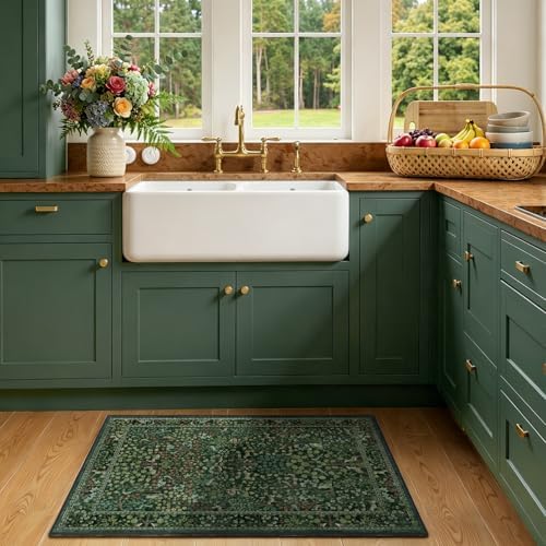 Whimsical Dark Green 2x3 Entry Rugs - Image 4