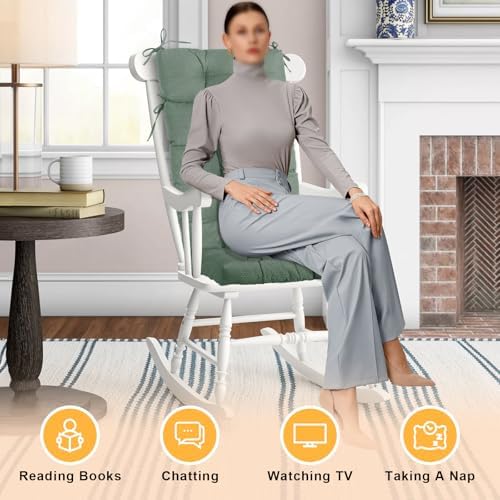 Rocking Chair Cushions Indoor High Back Set - Image 4