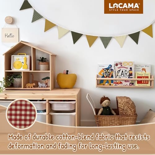 Lacama Nursery Wall Decor Sage Green Pennant Banner Flags - Image 5