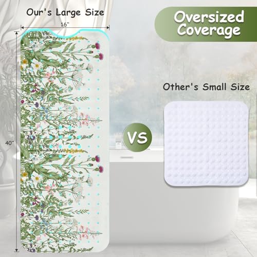 Non Slip Bathtub Mat, Flower Bath Mat - Image 3