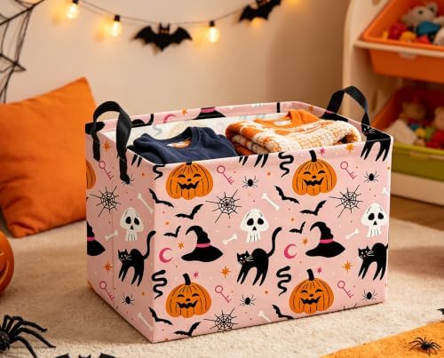 Rectangle Halloween Baskets Ghost Basket Cute Storage Bin Fish Box - Image 5