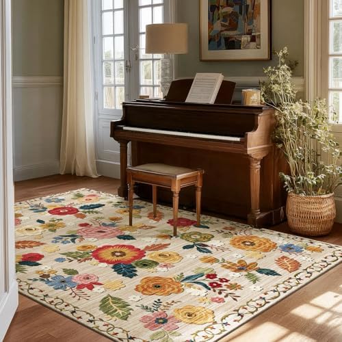 4x6 Washable Area Rugs for Bedroom: Small Living Room Rug Soft Throw Carpet - Image 2