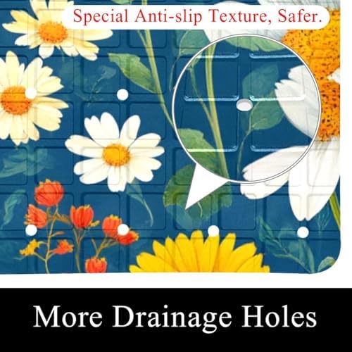 Non Slip Bathtub and Shower Mat 26.8x15.1 inch, Bath Mat - Image 2