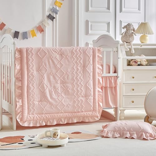 AIKASY The Ruffled Shabby Crib Bedding Set - Image 2