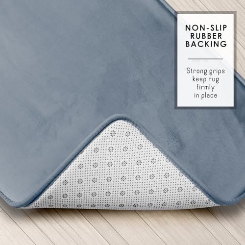 Clara Clark 2 Piece Bathroom Rugs, Velvet Memory Foam Bath Mat Set, Non-Slip - Image 4