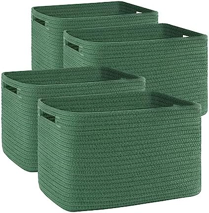 4 Pack Storage Baskets for Organizing, Woven Baskets for Shelves by SIXDOVE