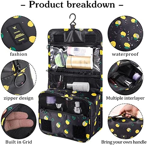 Hanging Toiletry Bag for Women, Portable Cosmetic Summer Beach Bag - Image 3