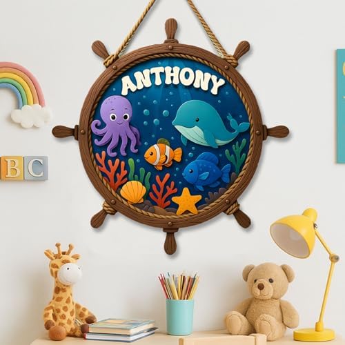 Under The Sea Name Sign for Boys and Girls Bedroom Decor – Personalized - Image 4