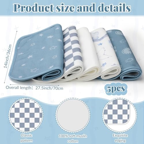 Hahafelt 5 Pcs Waterproof Changing Pad Liner - Image 2
