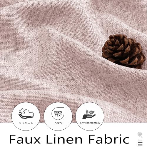 Valances for Windows, Light Filtering Faux Linen Textured Small Short Window - Image 3