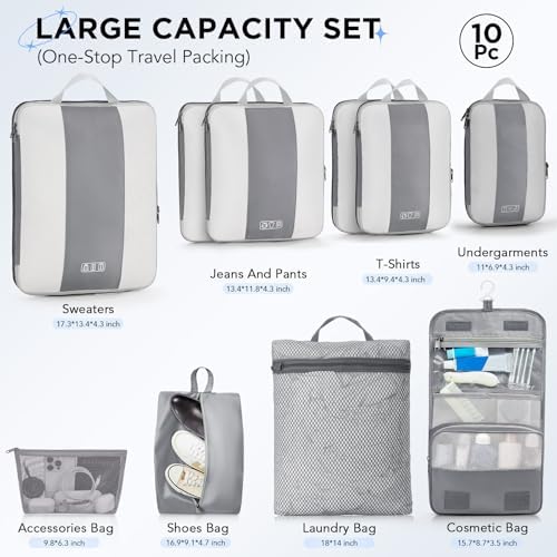 OlarHike 10 Set Compression Packing Cubes - Image 2
