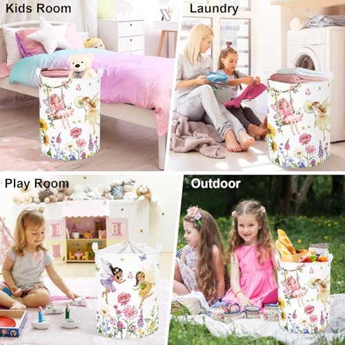 Clastyle Lovely Princess Laundry Basket Kids Clothes Book Storage Basket Gift - Image 7