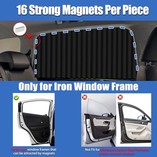 XCBYT Magnetic Car Window Curtains - Image 2