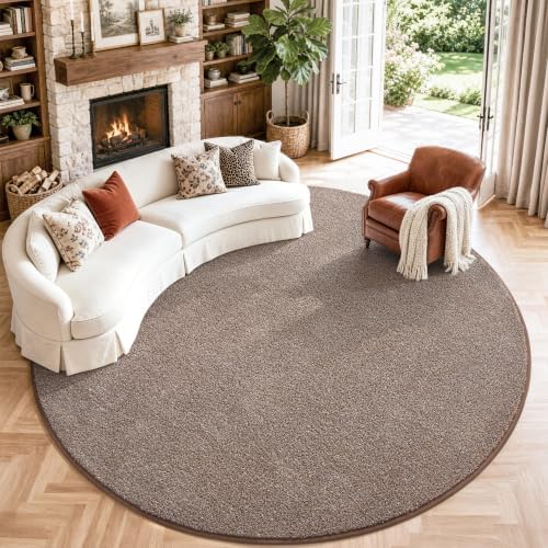 Keeko Round Area Rug 6ft for Living Room Bedroom, Soft Washable Circle Rug by Keeko