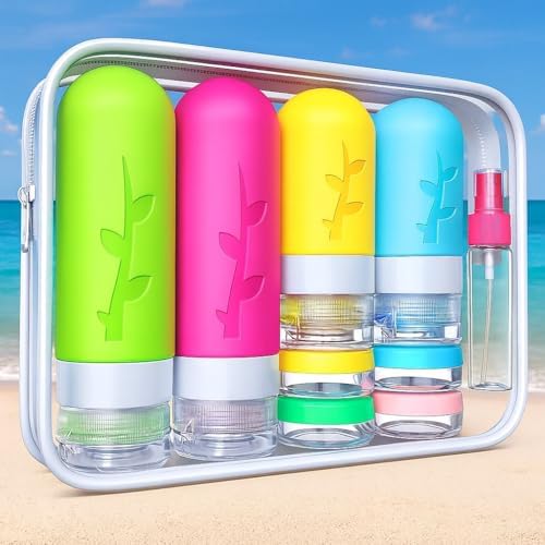 Tocelffe TSA Approved Travel Bottles Set – 18 Piece Leak-Proof Silicone - Image 3