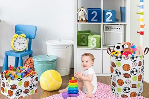 Kids Laundry Basket, Basketball Laundry Hamper Collapsible Baby Storage Baskets - Image 2