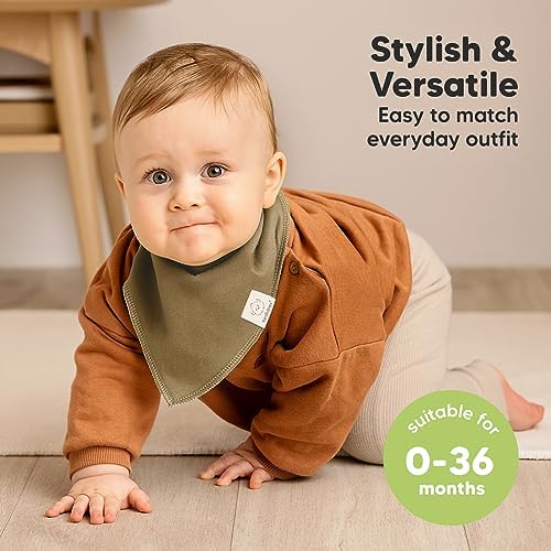 8pk Organic Baby Bandana Bibs for Drooling and Teething - Image 4