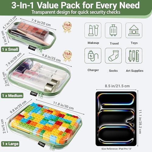 YQBRAO Clear Hard Shell Organizer Cases - Image 4