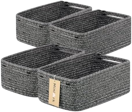 MiniArk Small Storage Baskets for Organizing | Closet Organizer Bins | Shelf by MiniArkStorageBasketsHome
