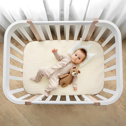 lulumoon Muslin Fitted Bassinet Sheet: Compatible - Image 5