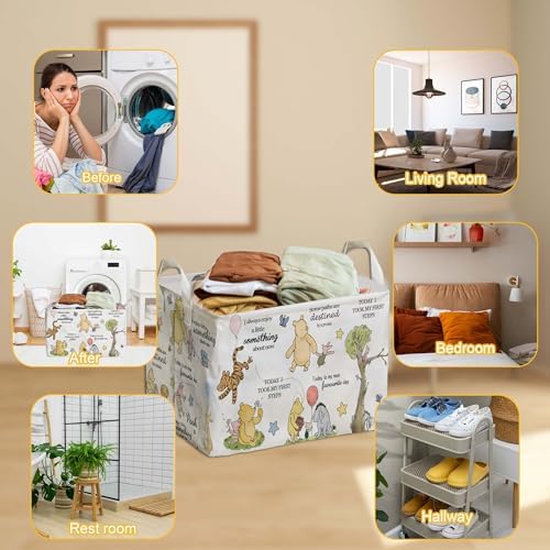 Winnie Storage Basket, The Pooh Nursery Baby Stuff, Winnie Nursery Storage - Image 5