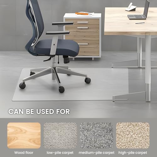 Office Chair Mat for Carpet and Hardwood Floor, Computer Desk Chair Mat - Image 6