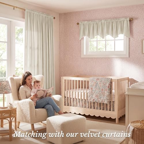 StangH 4-Panel Set Velvet Window Valance, 52x18 Inch - Image 2
