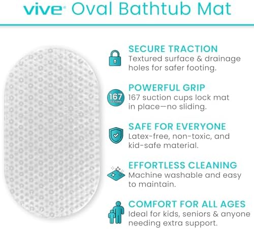 Vive Oval Bathtub Mat - Image 2
