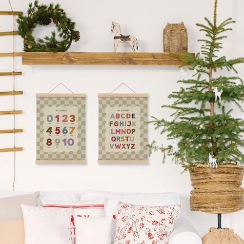 MAQIKA Boho Alphabet Number Classroom Poster Framed - Image 3