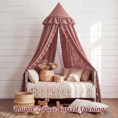 SmoothNovelty Gingham Plaid Bed Canopy - Image 5