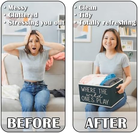 Olive Blue Boho Classroom Storage Bins Box - Image 4