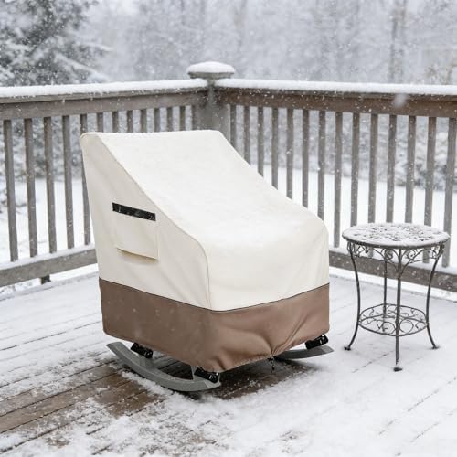 Rocking Chair Cover, 600D Heavy Duty Waterproof and Sunproof Outdoor Rocking - Image 7