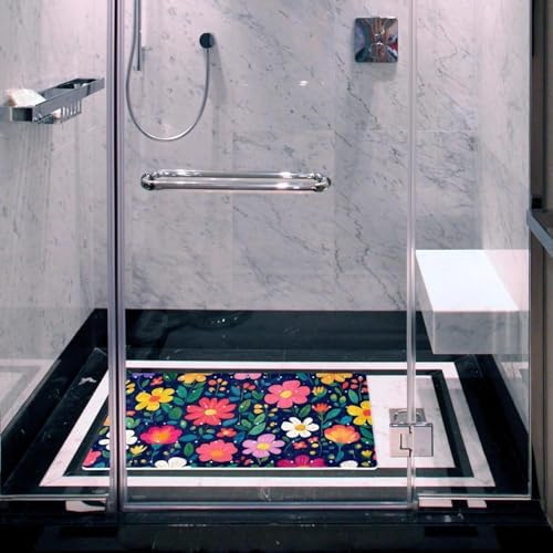 Shower Mat Non Slip, Cute Floral Anti Slip Bath Mat - Image 6