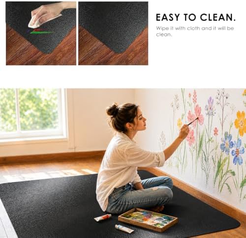 Kuyal Chair mat for Hardwood Floor, 46 x 72 inches Rectangle Floor Mats - Image 5