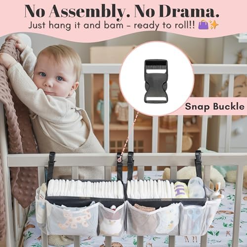 2-Pack Diaper Caddy Organizer for Crib - Image 5