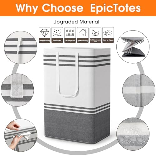4 Pack Large Laundry Baskets, Laundry Hampers, Freestanding Waterproof - Image 4
