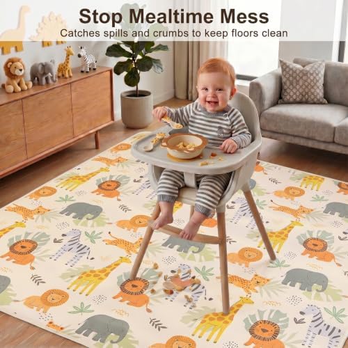 Basumee Splat Mat for Under High Chair, Waterproof & Mess-Proof Floor Mat - Image 5