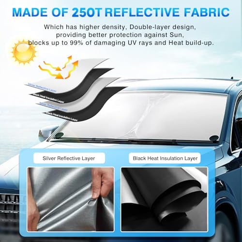 KUST Windshield Sun Shade for Volkswagen Atlas Accessories 2018-2024 2025 2026 - Image 4