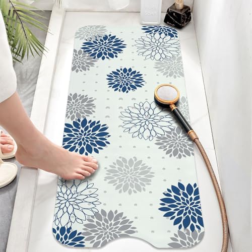 Non Slip Bathtub Mat, Extra Long Flower Bath Mat - Image 6